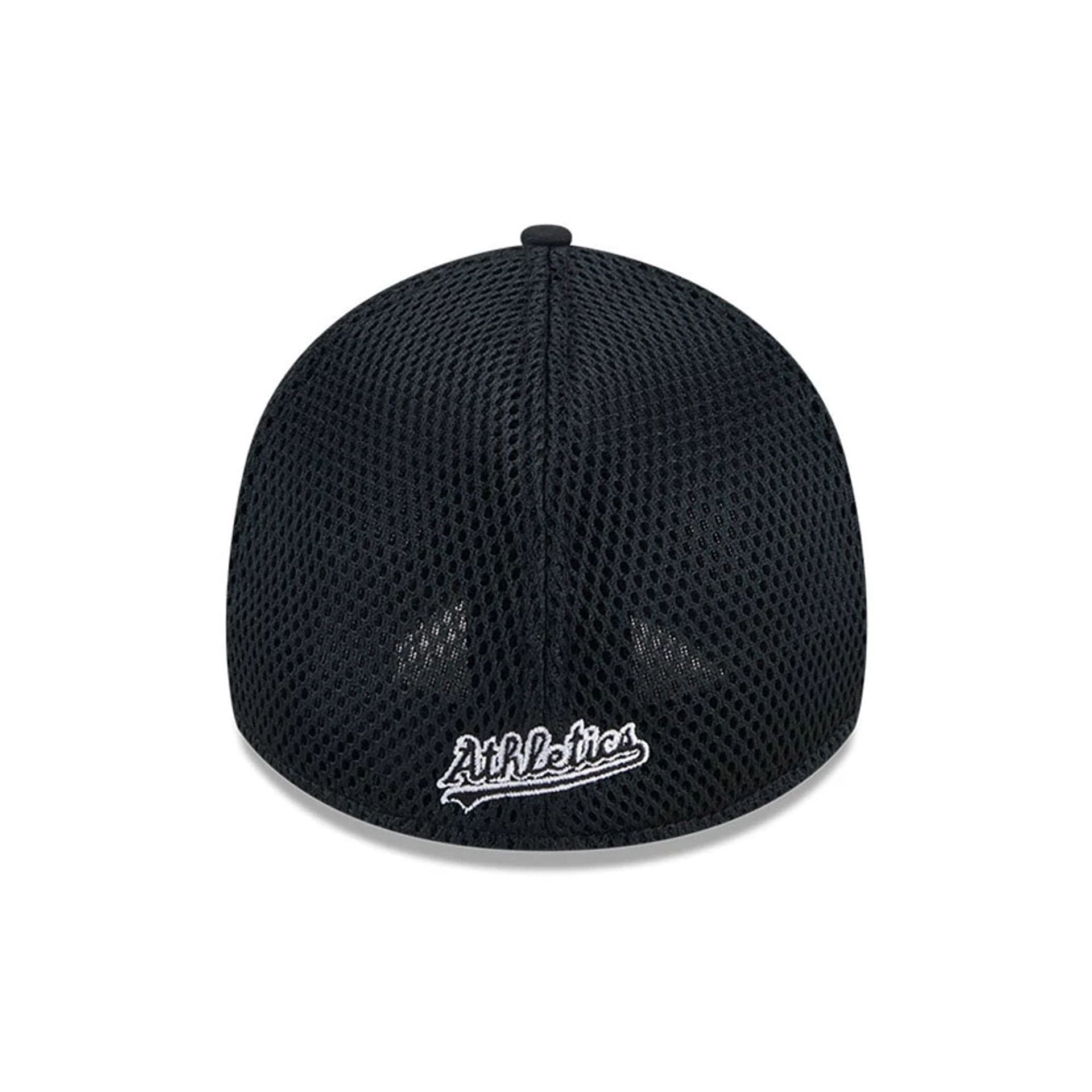 Pictured is this MLB Evergreen Neo Athletics 39THIRTY Stretch Fit cap in black. 2