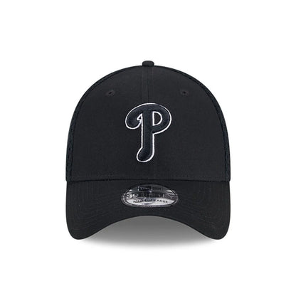 Pictured is this MLB Evergreen Neo Philadelphia Phillies 39THIRTY Stretch Fit cap in black. 3