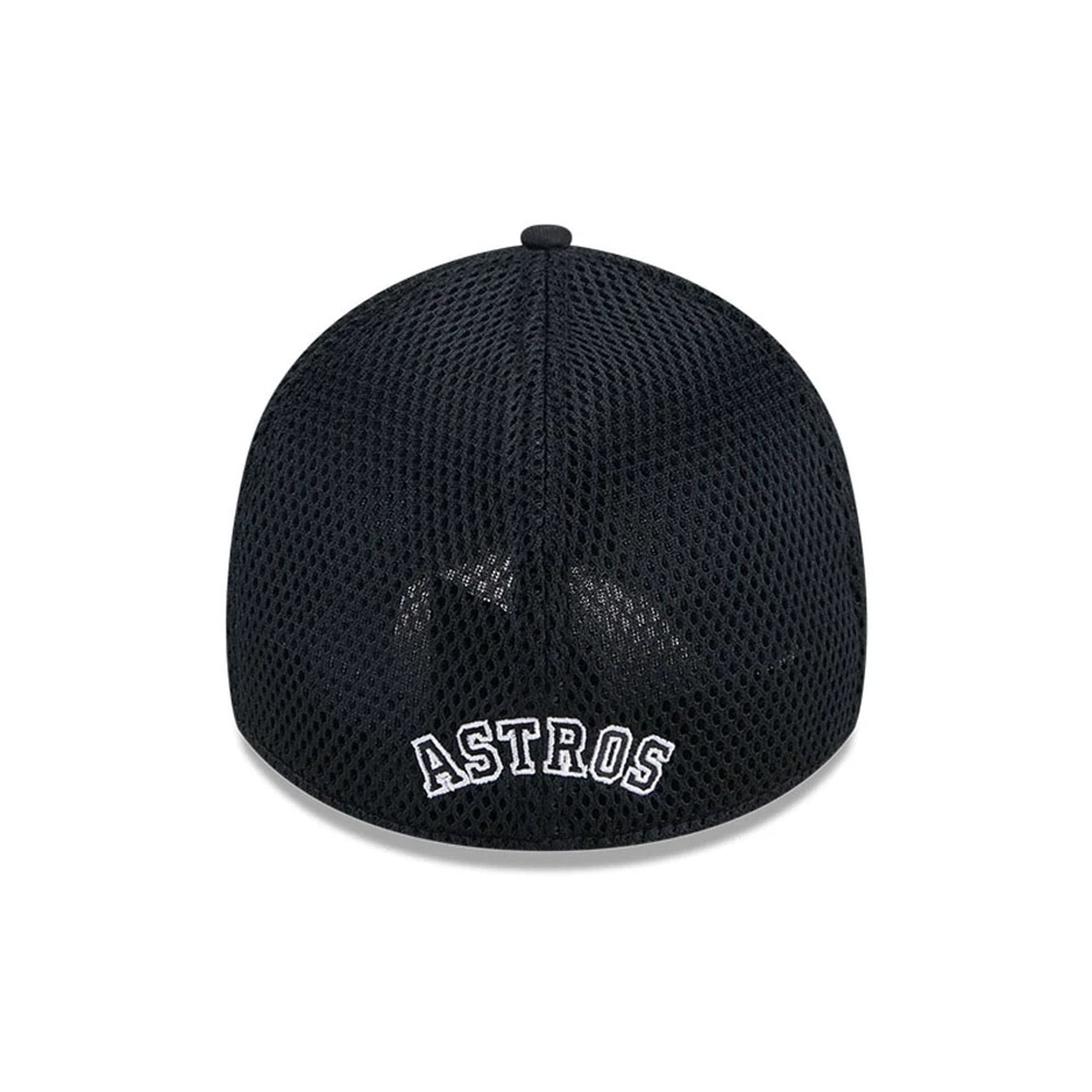 Pictured is this MLB Evergreen Neo Houston Astros 39THIRTY Stretch Fit cap in black. 2