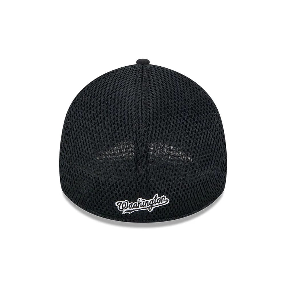 Pictured is this MLB Evergreen Neo Washington Nationals 39THIRTY Stretch Fit cap in black. 2