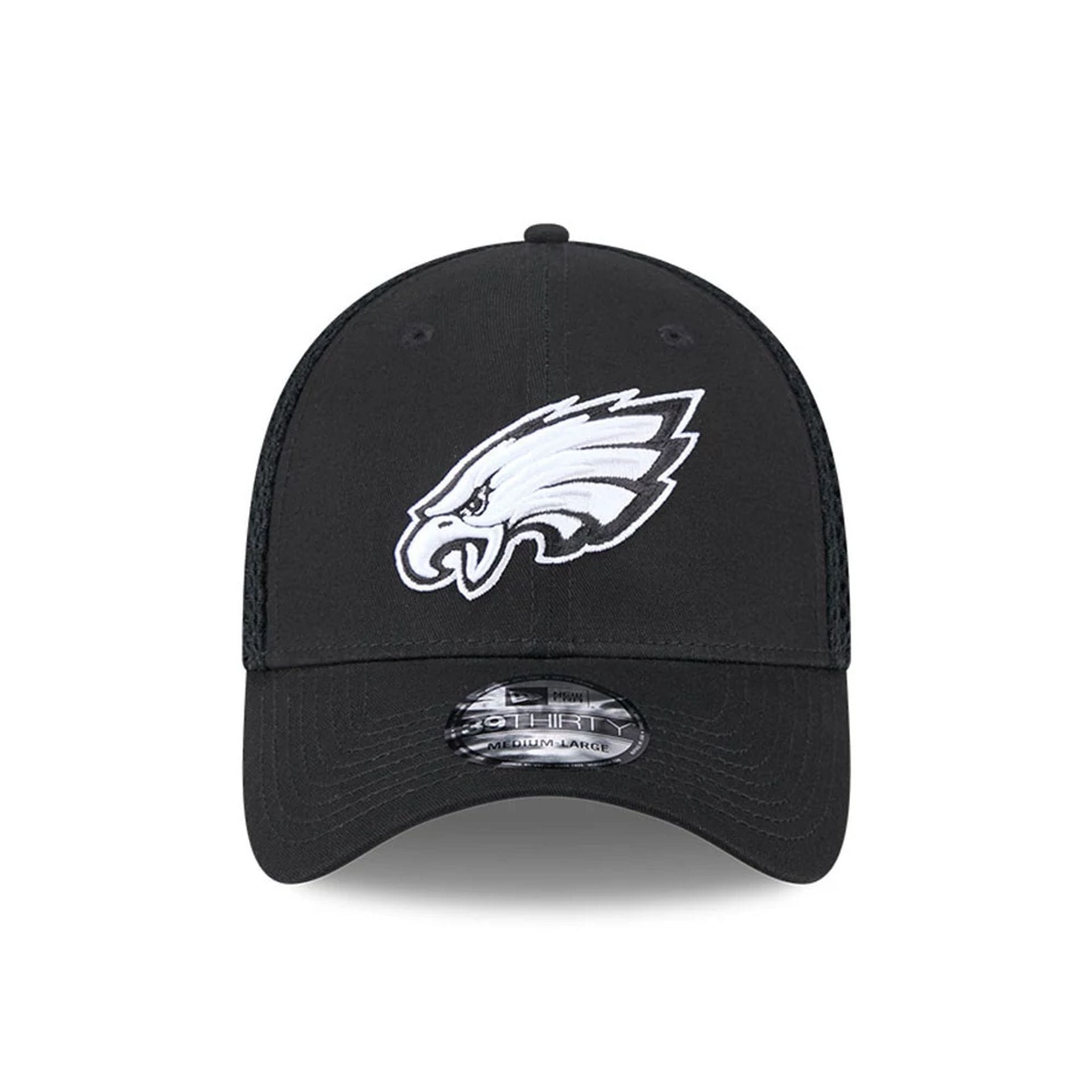 Pictured is this NFL Evergreen Neo Philadelphia Eagles 39THIRTY Stretch Fit cap in black. 3