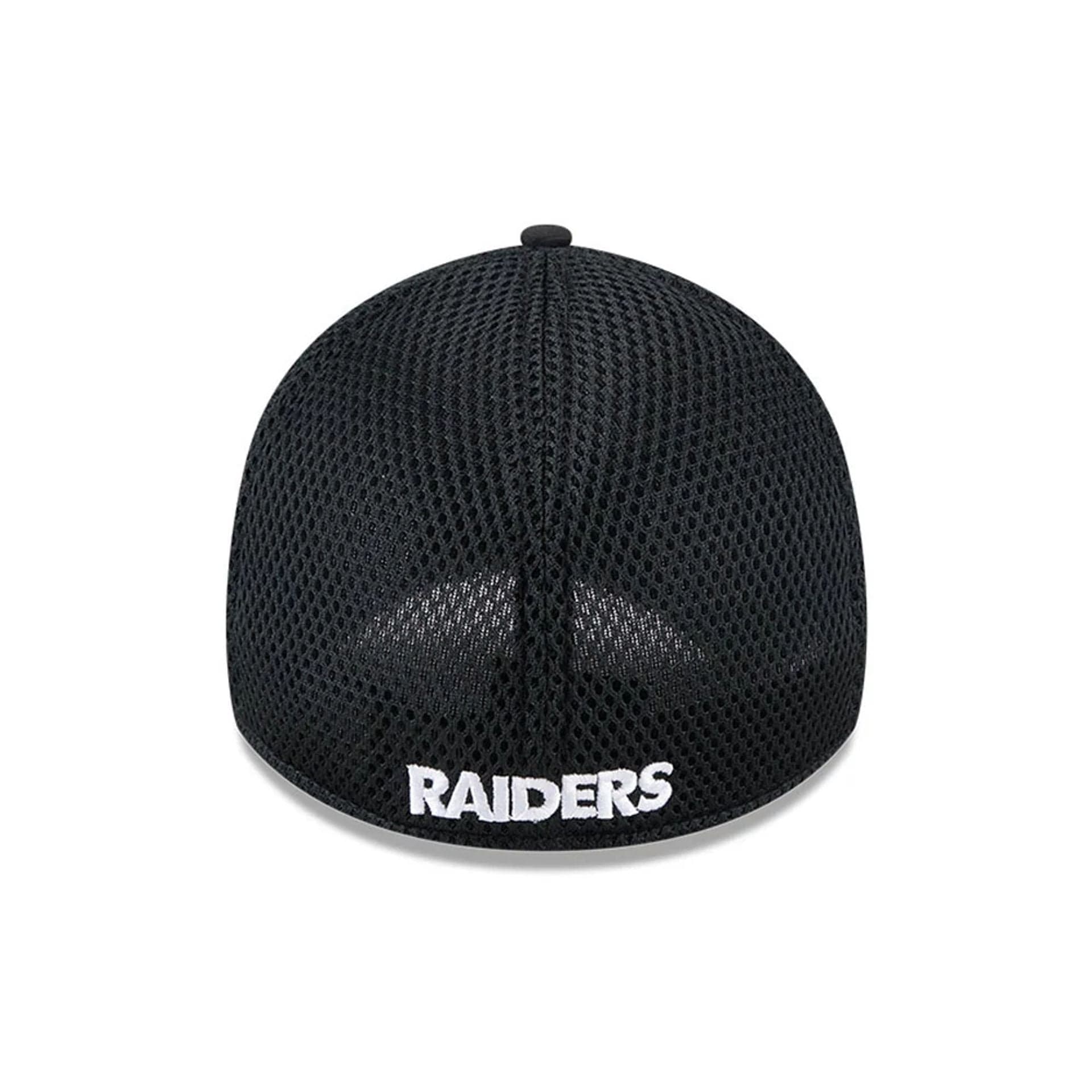 Pictured is this NFL Evergreen Neo Las Vegas Raiders 39THIRTY Stretch Fit cap in black. 2