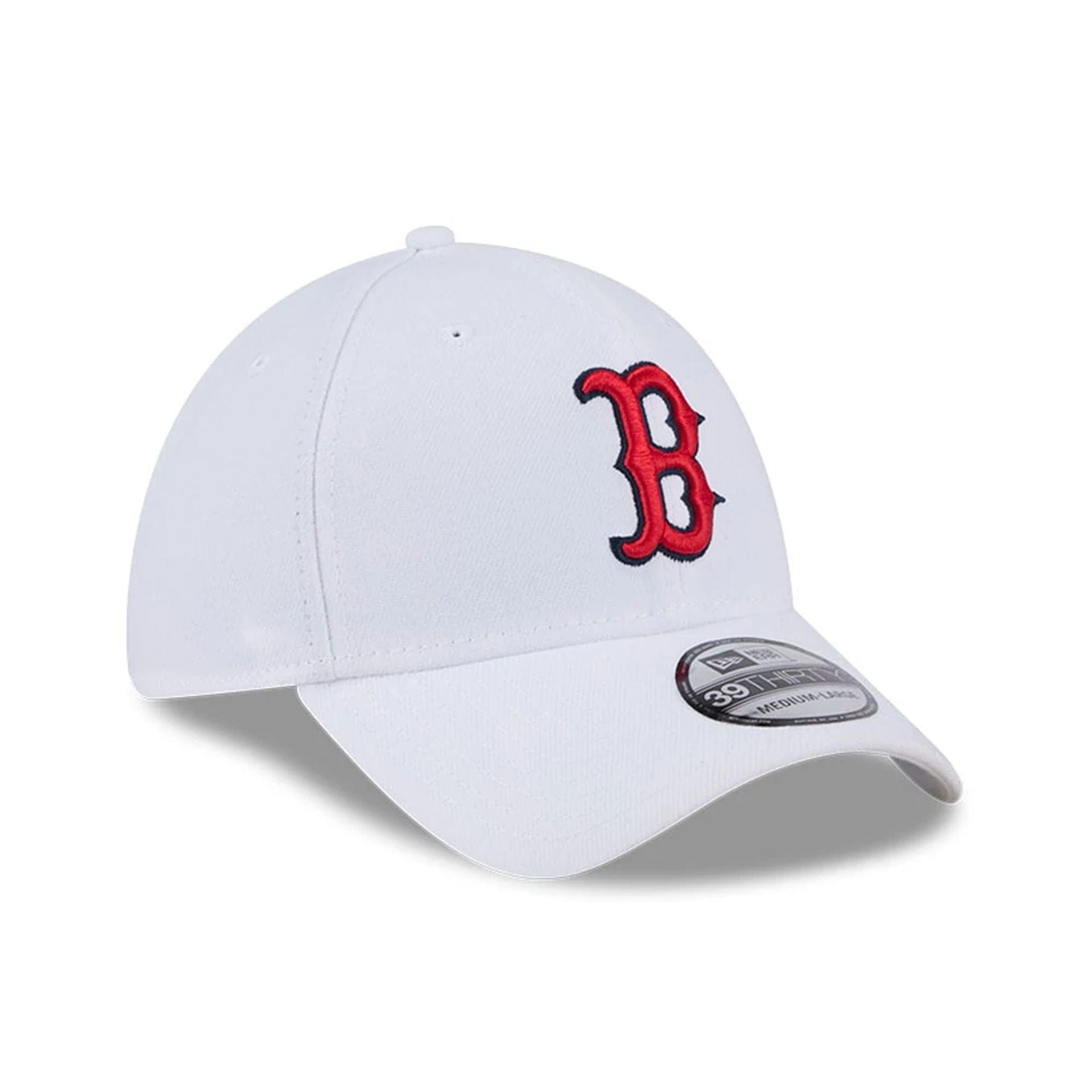 Pictured is this MLB Evergreen Boston Red Sox 39THIRTY Stretch Fit cap in white. 3