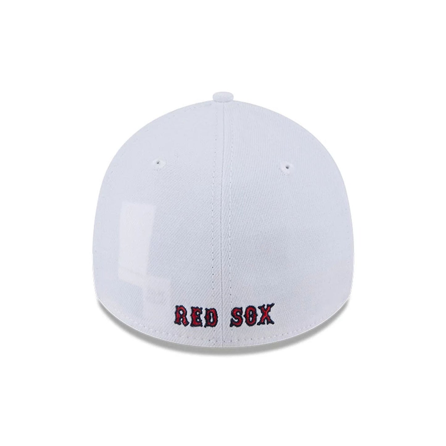 Pictured is this MLB Evergreen Boston Red Sox 39THIRTY Stretch Fit cap in white. 4
