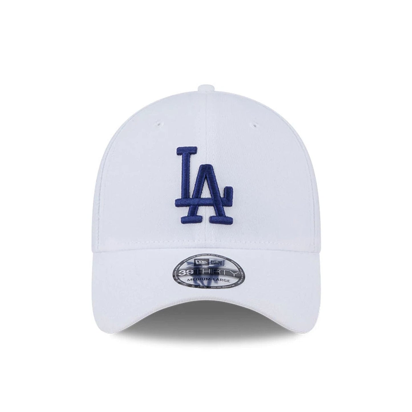 Pictured is this MLB Evergreen LA Dodgers 39THIRTY Stretch Fit cap in white. 2