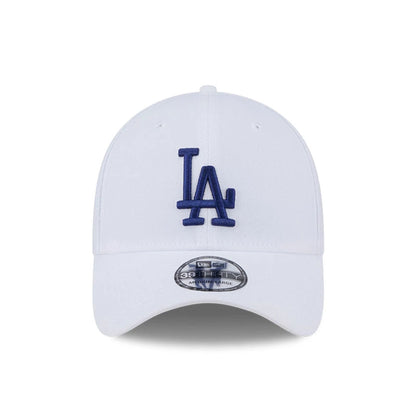 Pictured is this MLB Evergreen LA Dodgers 39THIRTY Stretch Fit cap in white. 2