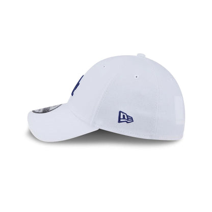 Pictured is this MLB Evergreen LA Dodgers 39THIRTY Stretch Fit cap in white. 5