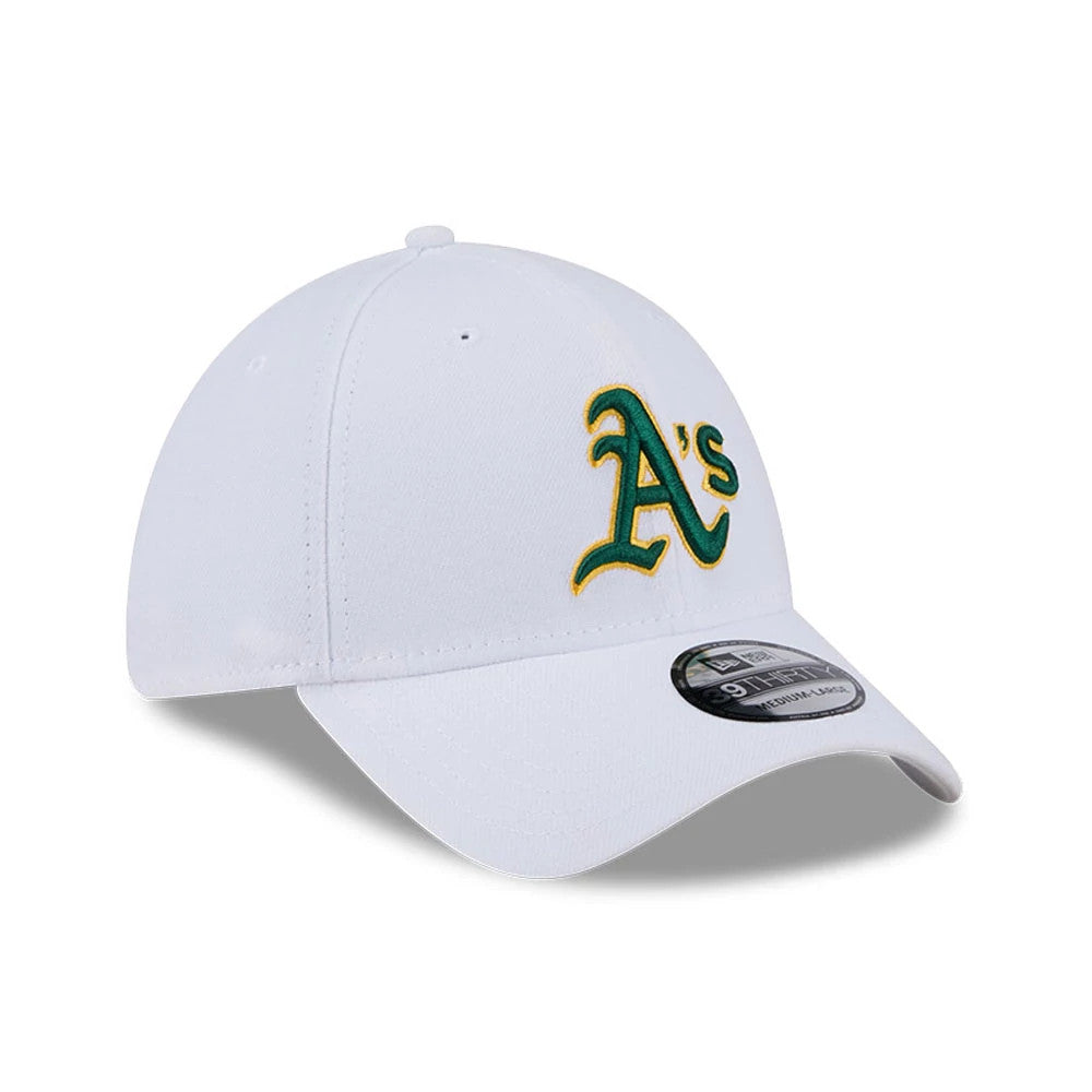 Pictured is this MLB Evergreen Athletics 39THIRTY Stretch Fit cap in white. 3