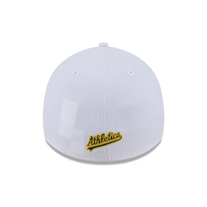 Pictured is this MLB Evergreen Athletics 39THIRTY Stretch Fit cap in white. 4