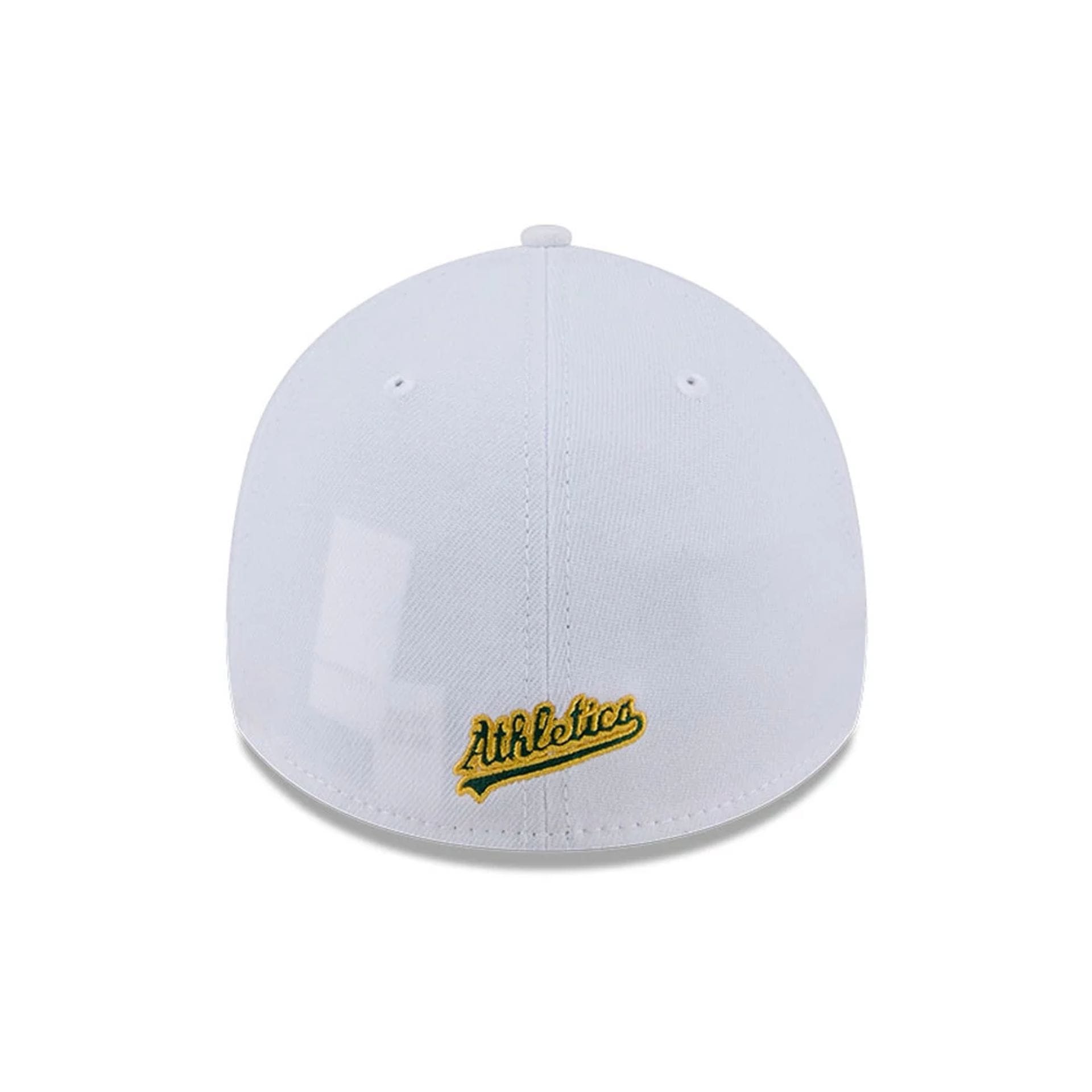 Pictured is this MLB Evergreen Athletics 39THIRTY Stretch Fit cap in white. 4