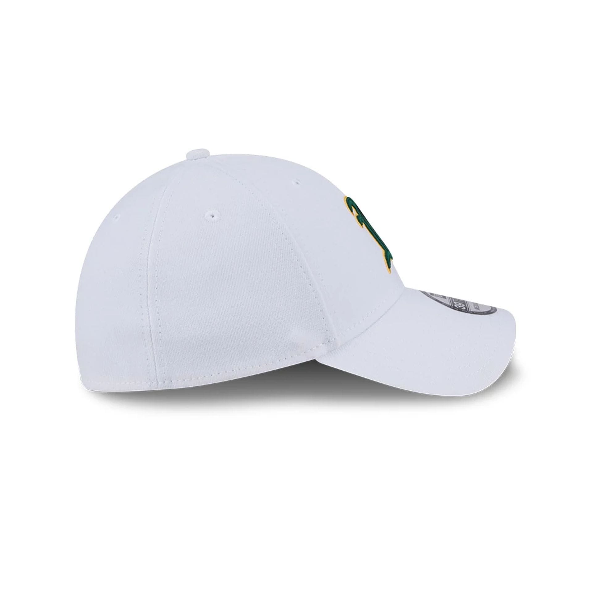 Pictured is this MLB Evergreen Athletics 39THIRTY Stretch Fit cap in white. 6