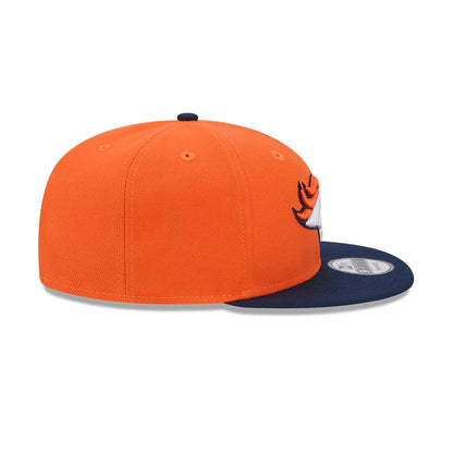 Pictured is this NFL Evergreen Denver Broncos 9FIFTY Snapback cap in orange. 6
