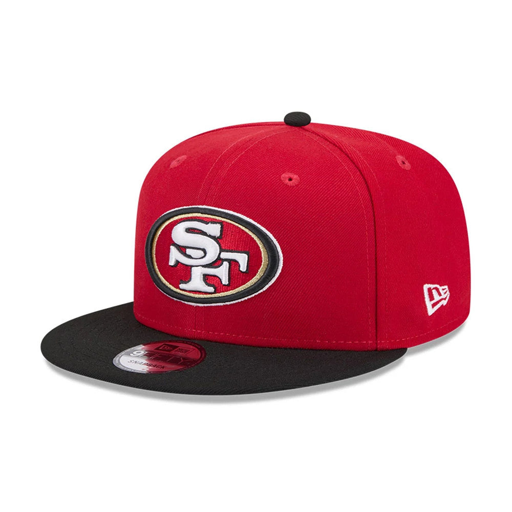 Pictured is this NFL Evergreen San Francisco 49ers 9FIFTY Snapback cap in red. 1