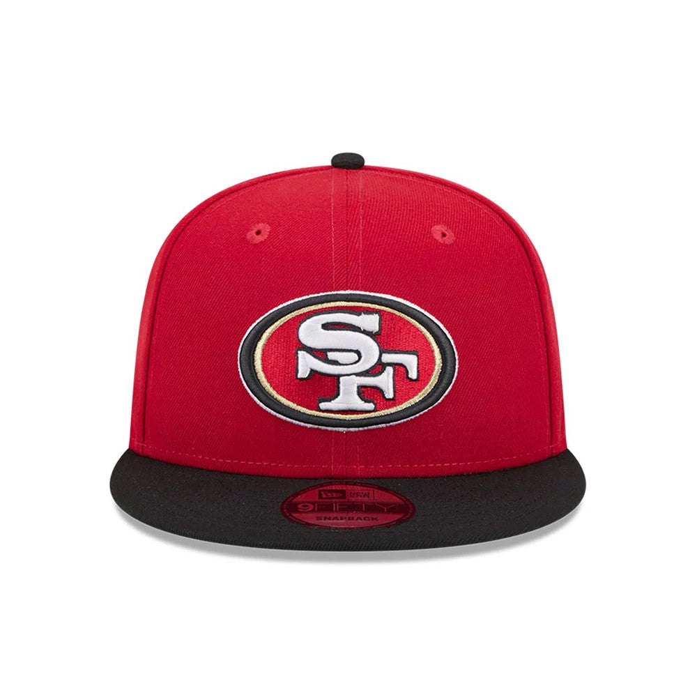 Pictured is this NFL Evergreen San Francisco 49ers 9FIFTY Snapback cap in red. 3