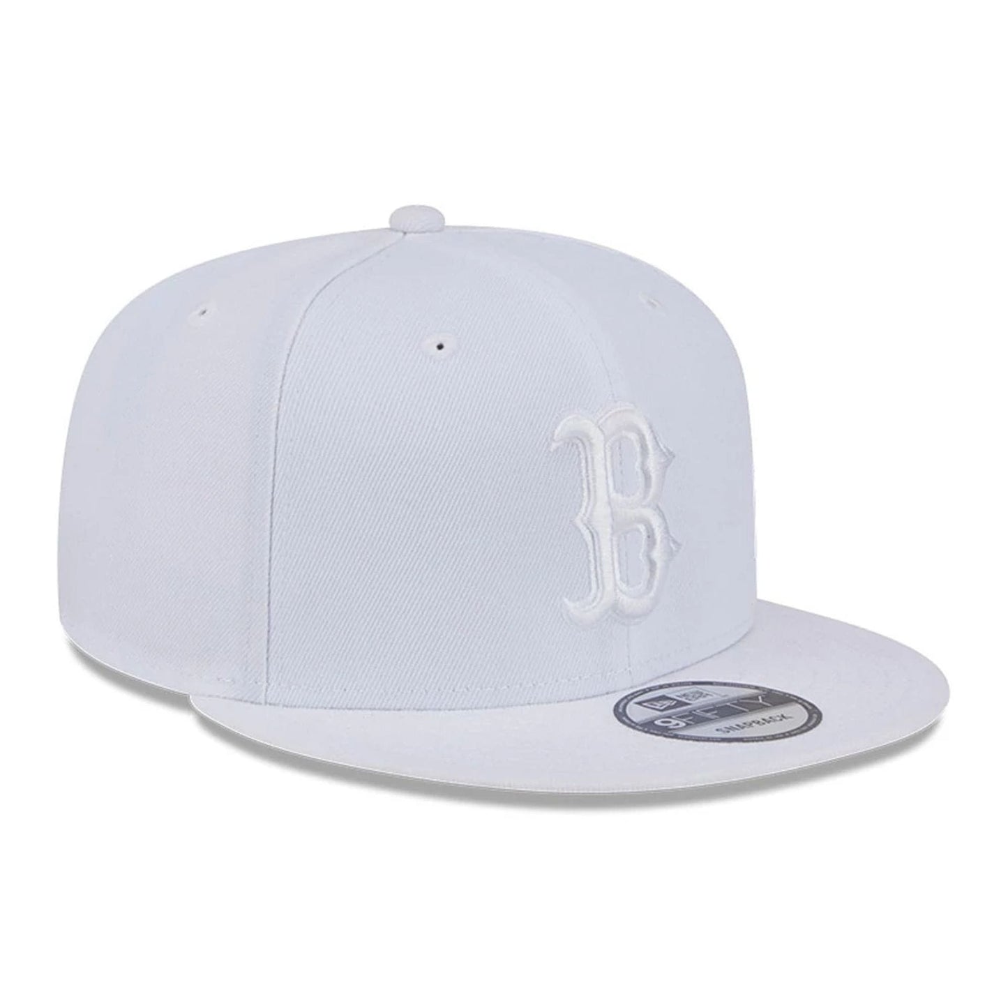 Pictured is this MLB Evergreen Boston Red Sox 9FIFTY Snapback cap in white. 4