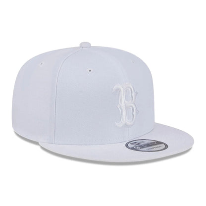 Pictured is this MLB Evergreen Boston Red Sox 9FIFTY Snapback cap in white. 4