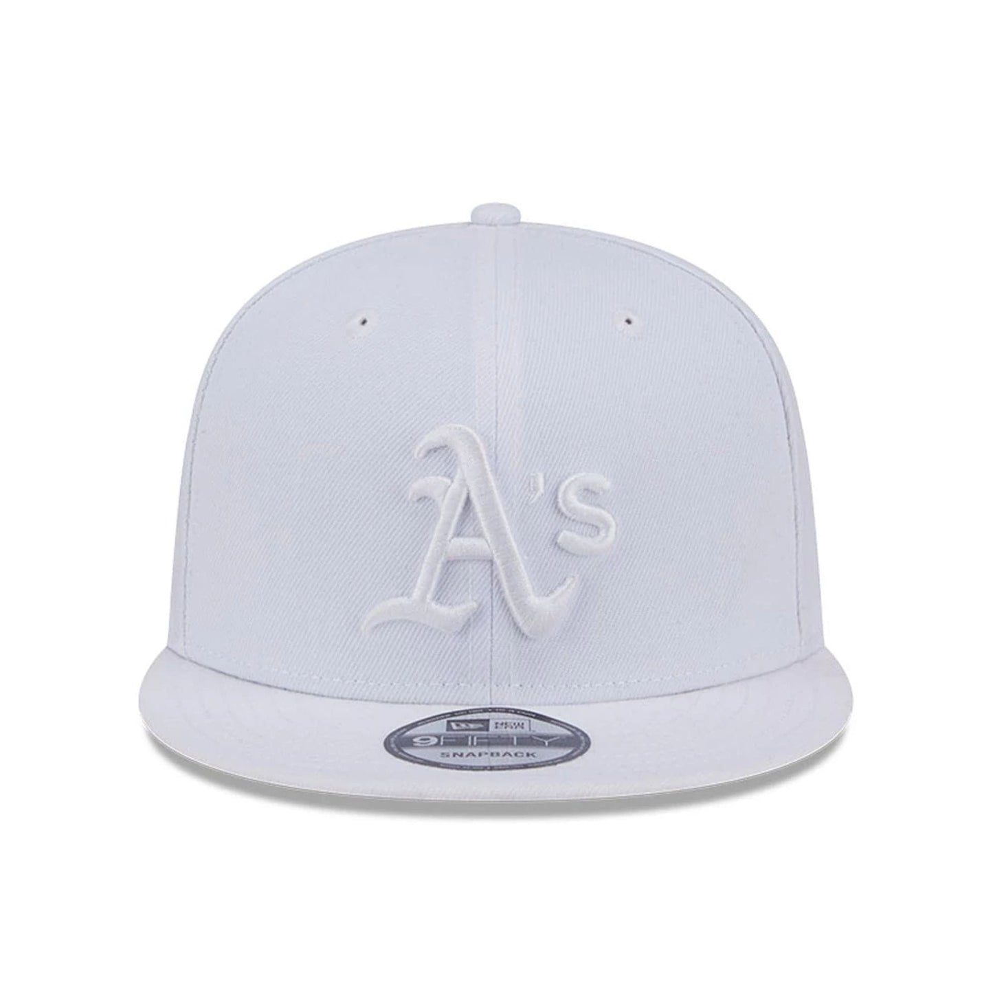Pictured is this MLB Evergreen Athletics 9FIFTY Snapback cap in white. 3