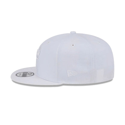 Pictured is this NBA Evergreen Chicago Bulls 9FIFTY Snapback cap in white. 11