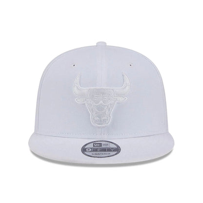 Pictured is this NBA Evergreen Chicago Bulls 9FIFTY Snapback cap in white. 3