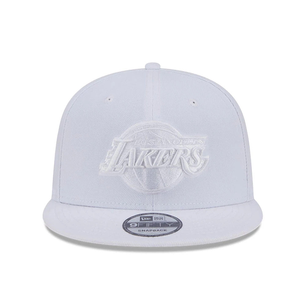 Pictured is this NBA Evergreen LA Lakers 9FIFTY Snapback cap in white. 3