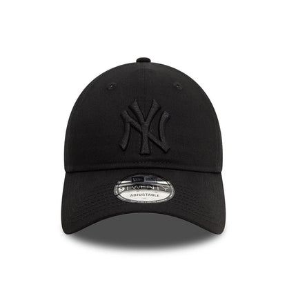 This is a New York Yankees League Essential Black On Black 9TWENTY Adjustable Cap 5