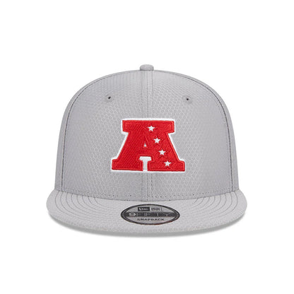 Pictured is this NFL Pro Bowl 2025 AFC Logo 9FIFTY Snapback Adjustable cap in grey. 2