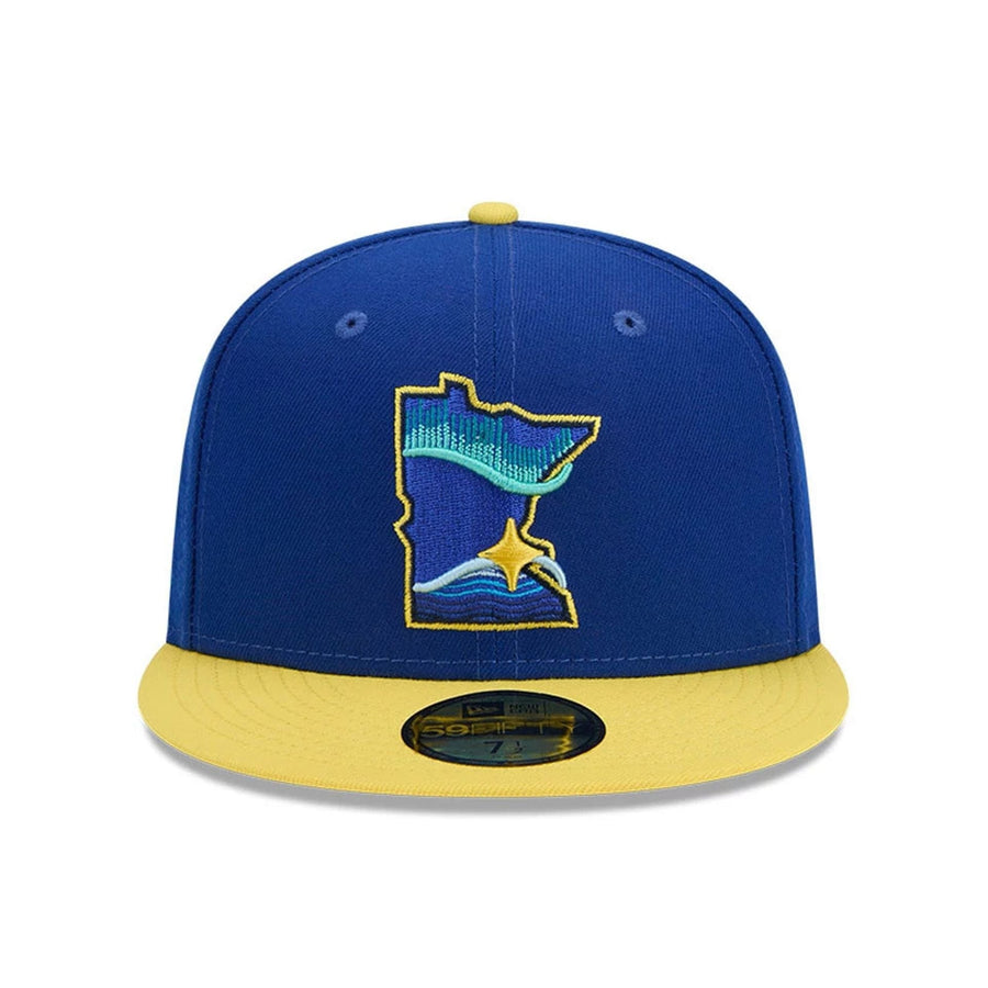 This is a Minnesota Twins MLB City Connect 2025 Navy 59FIFTY Fitted Cap 4