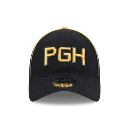 This is a Pittsburgh Pirates MLB City Connect 2025 Black 9TWENTY Adjustable Cap 2