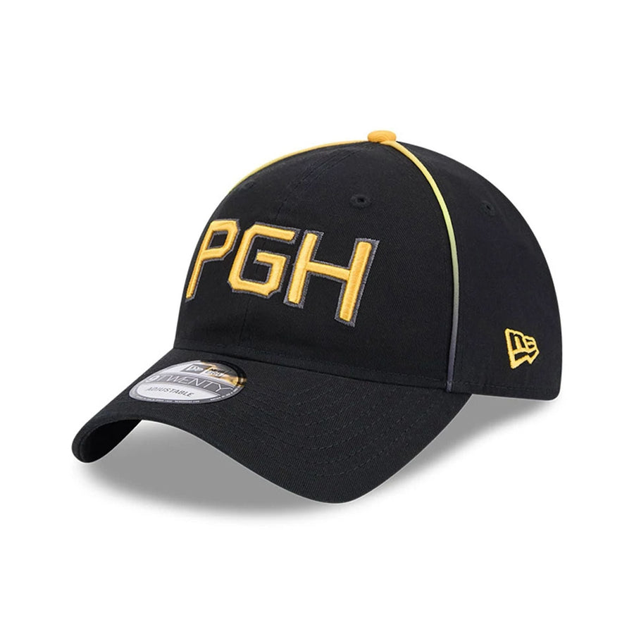 This is a Pittsburgh Pirates MLB City Connect 2025 Black 9TWENTY Adjustable Cap 3