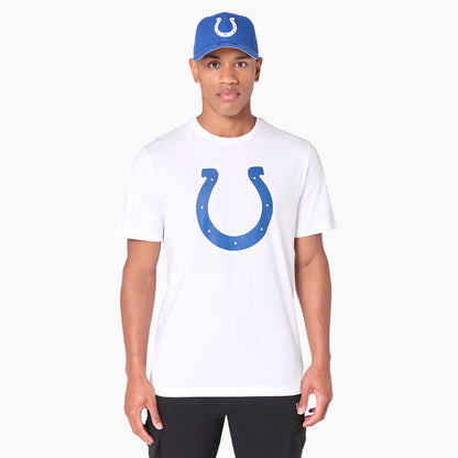 The Male model is wearing Indianapolis Colts NFL White T-Shirt 1