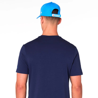 The Male model is wearing LA Chargers NFL Blue T-Shirt 7