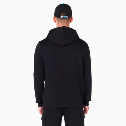 The Male model is wearing Carolina Panthers NFL Black Pullover Hoodie 7