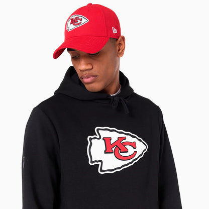 The Male model is wearing Kansas City Chiefs NFL Black Pullover Hoodie 3