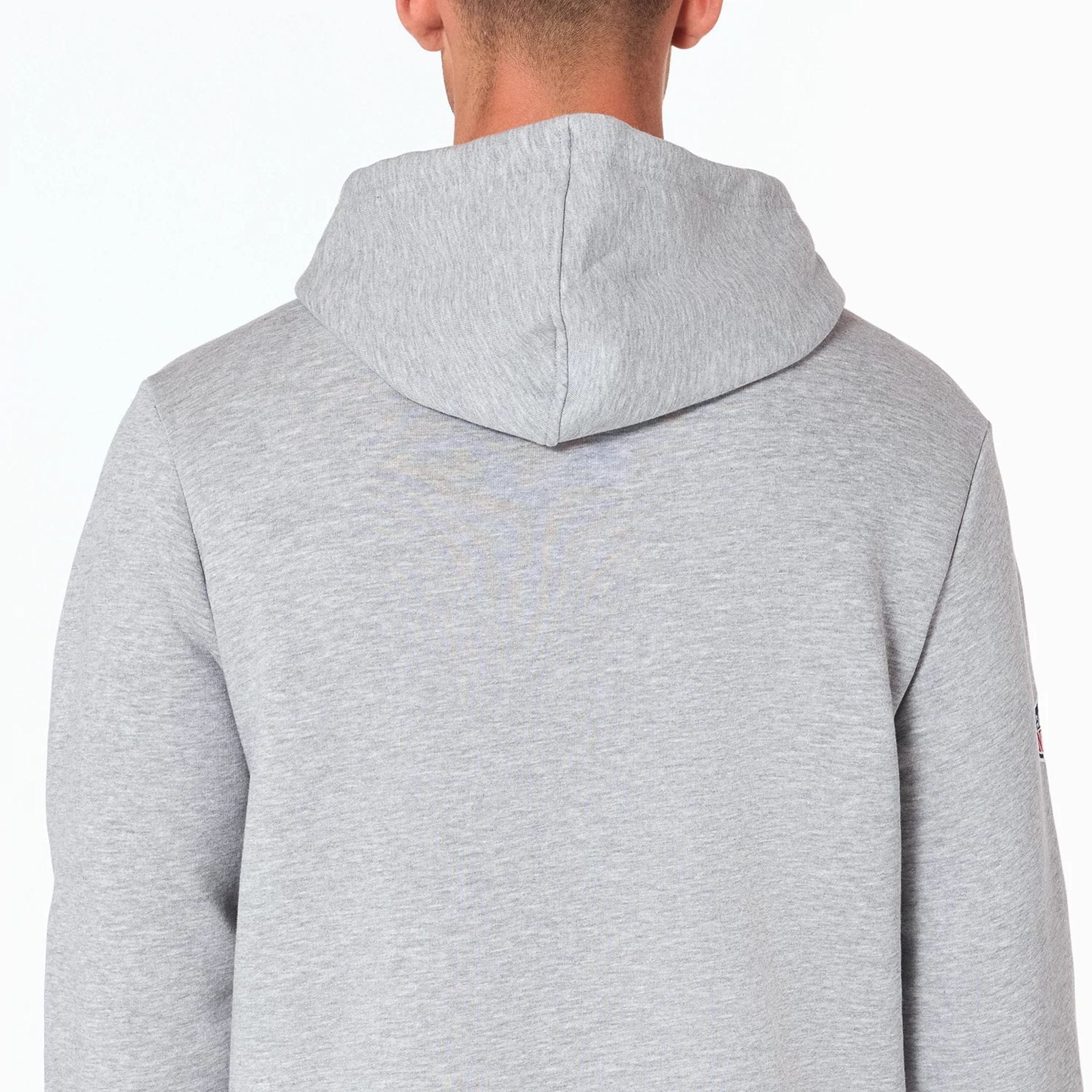 The Male model is wearing New York Giants NFL Grey Pullover Hoodie 5