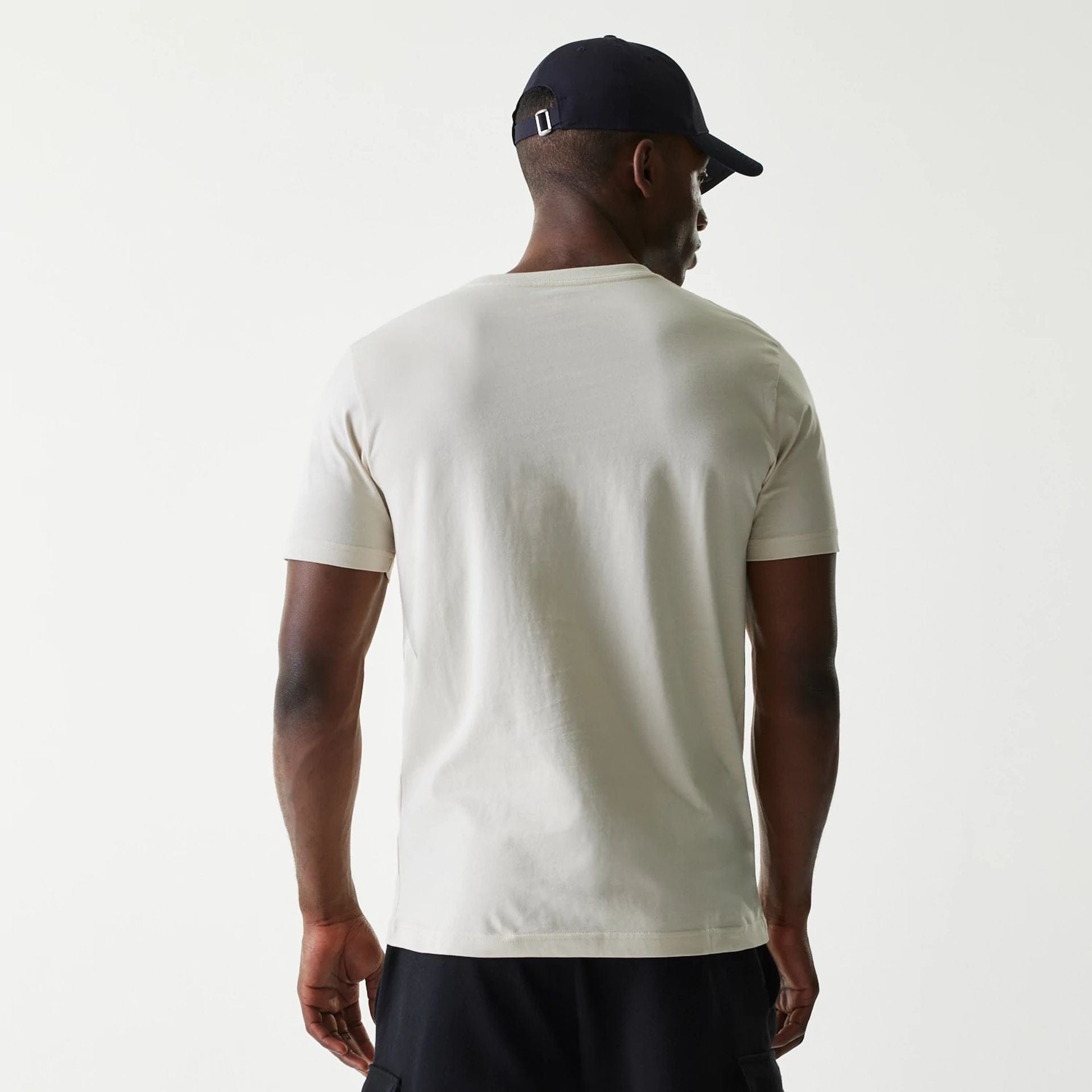 The Male model is wearing LA Dodgers MLB City Connect Cream T-Shirt 2