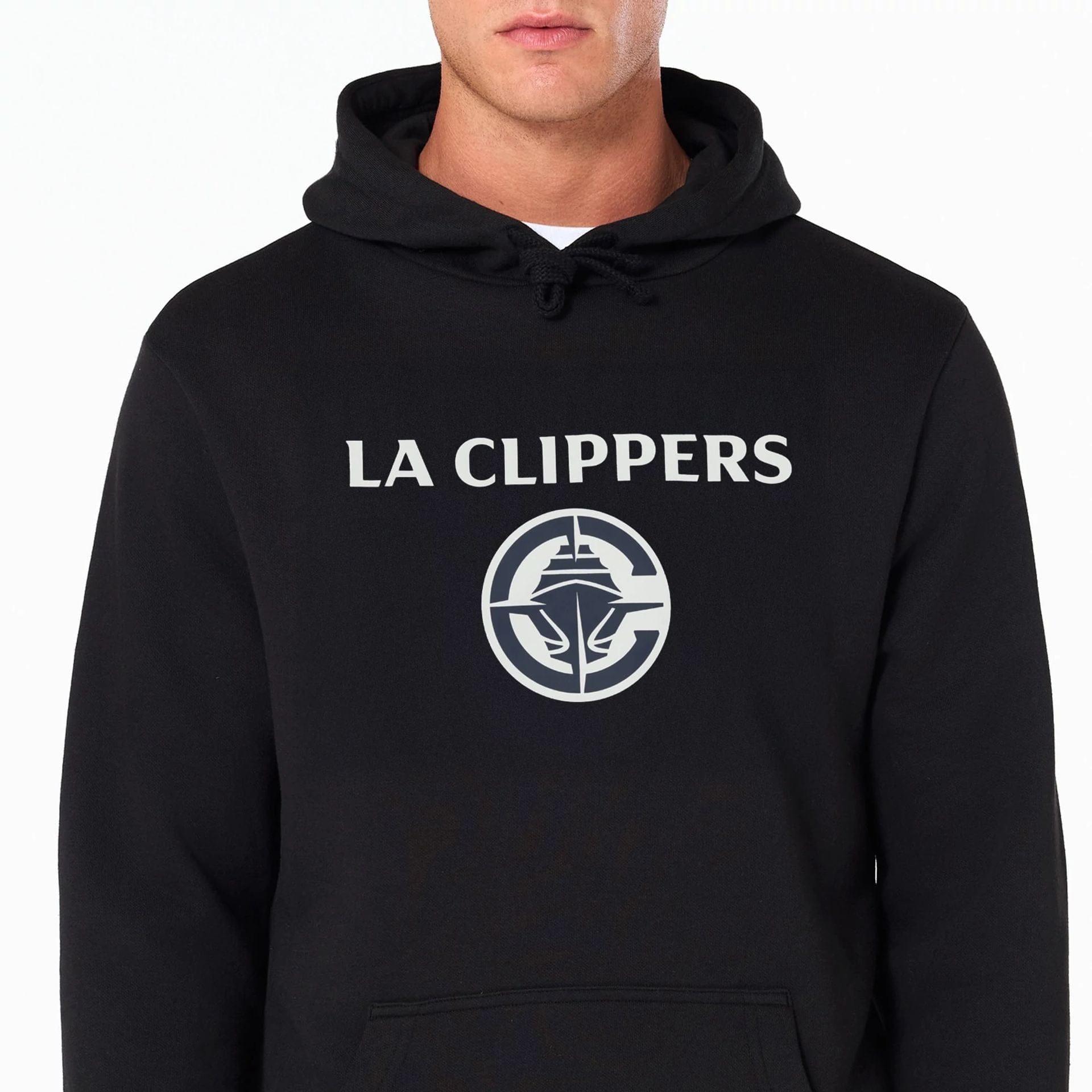 The Male model is wearing LA Clippers NBA Black Pullover Hoodie 5