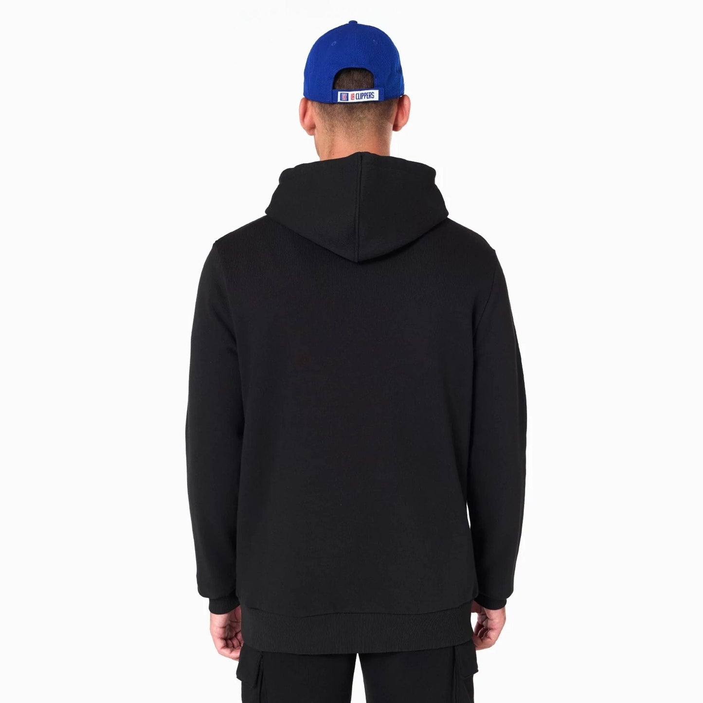 The Male model is wearing LA Clippers NBA Black Pullover Hoodie 2