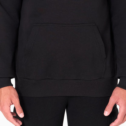 The Male model is wearing Atlanta Hawks NBA Black Pullover Hoodie 5