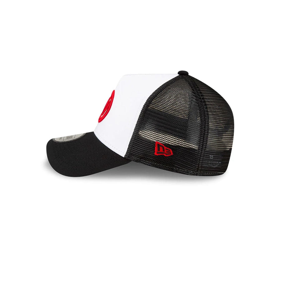 This is a Haas Formula 1 Black E-Frame Trucker Cap 4