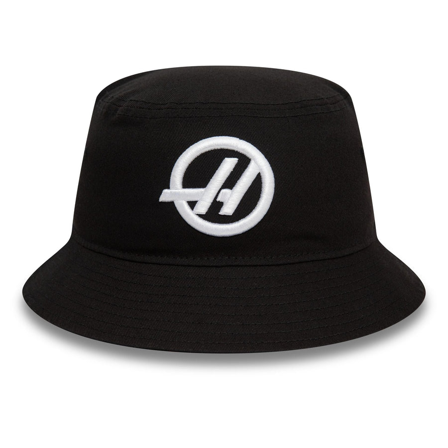This is a Haas Formula 1 Black Tapered Bucket Hat 2