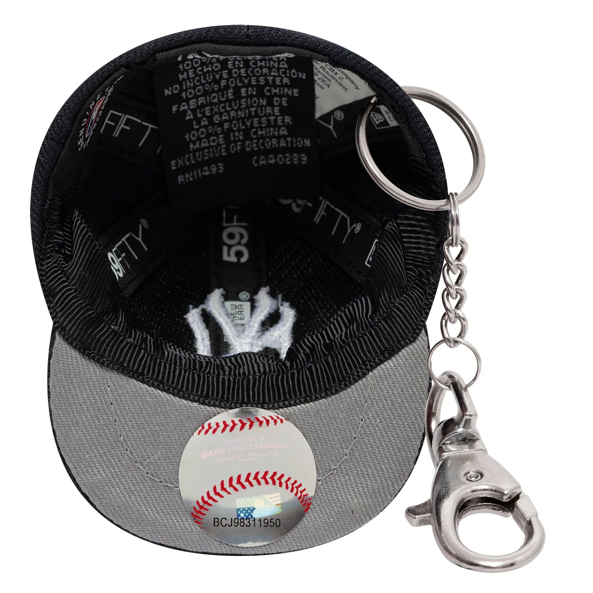 This is a New York Yankees MLB Mini Cap Navy Key Chain 5