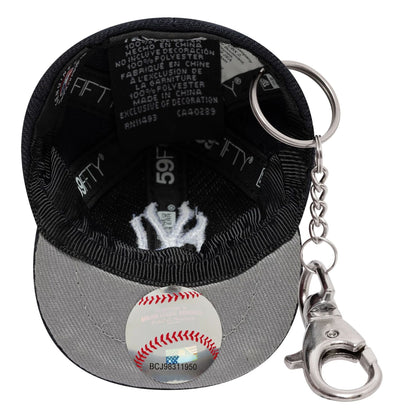 This is a New York Yankees MLB Mini Cap Navy Key Chain 5