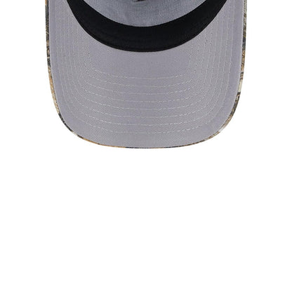 Pictured is this MLB Realtree Camo LA Dodgers 9FORTY A-Frame Trucker Adjustable cap in dark blue. 2