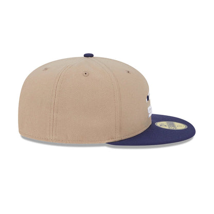 Pictured is this MLB Evergreen Chicago White Sox 59FIFTY Fitted cap in light beige. 6