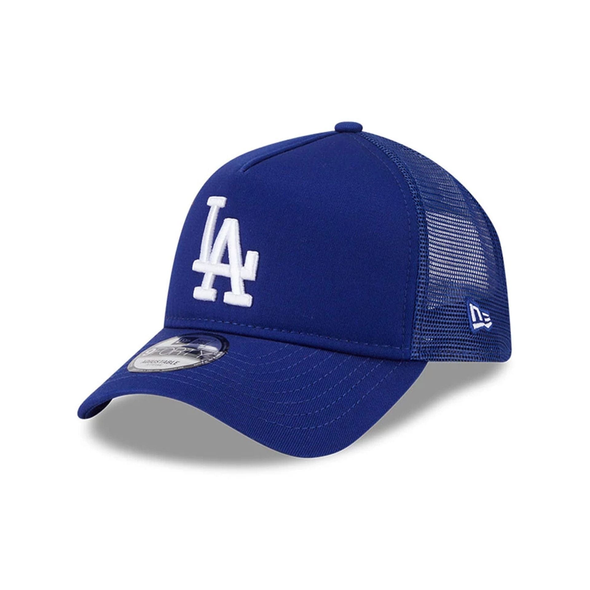 Pictured is this MLB Evergreen LA Dodgers 9FORTY A-Frame cap in dark blue. 1