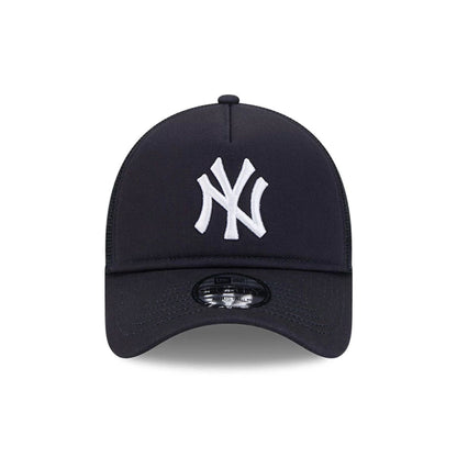 Pictured is this MLB Evergreen New York Yankees 9FORTY A-Frame cap in navy. 10