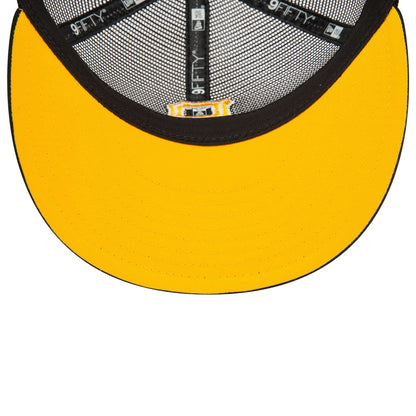 This is a Pittsburgh Pirates Embroidered Mesh Black 9FIFTY Snapback Cap 5