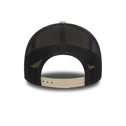 Pictured is this New Era Patch 9FORTY A-Frame Adjustable Tucker cap in Beige. 4