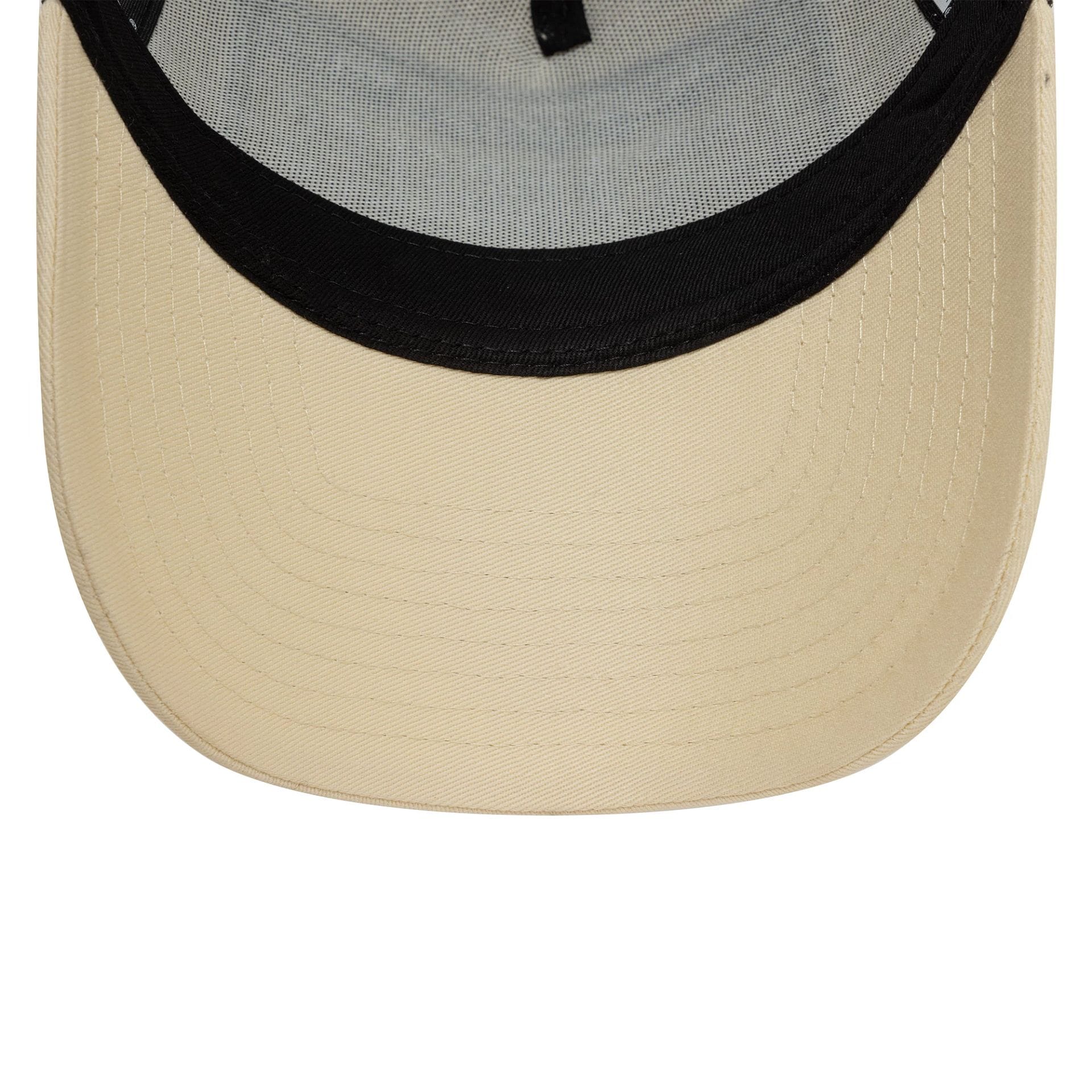 Pictured is this New Era Patch 9FORTY A-Frame Adjustable Tucker cap in Beige. 5