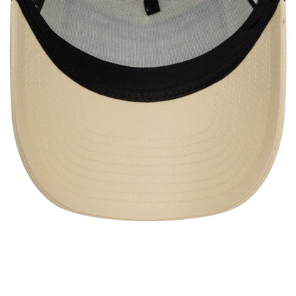 Pictured is this New Era Patch 9FORTY A-Frame Adjustable Tucker cap in Beige. 5